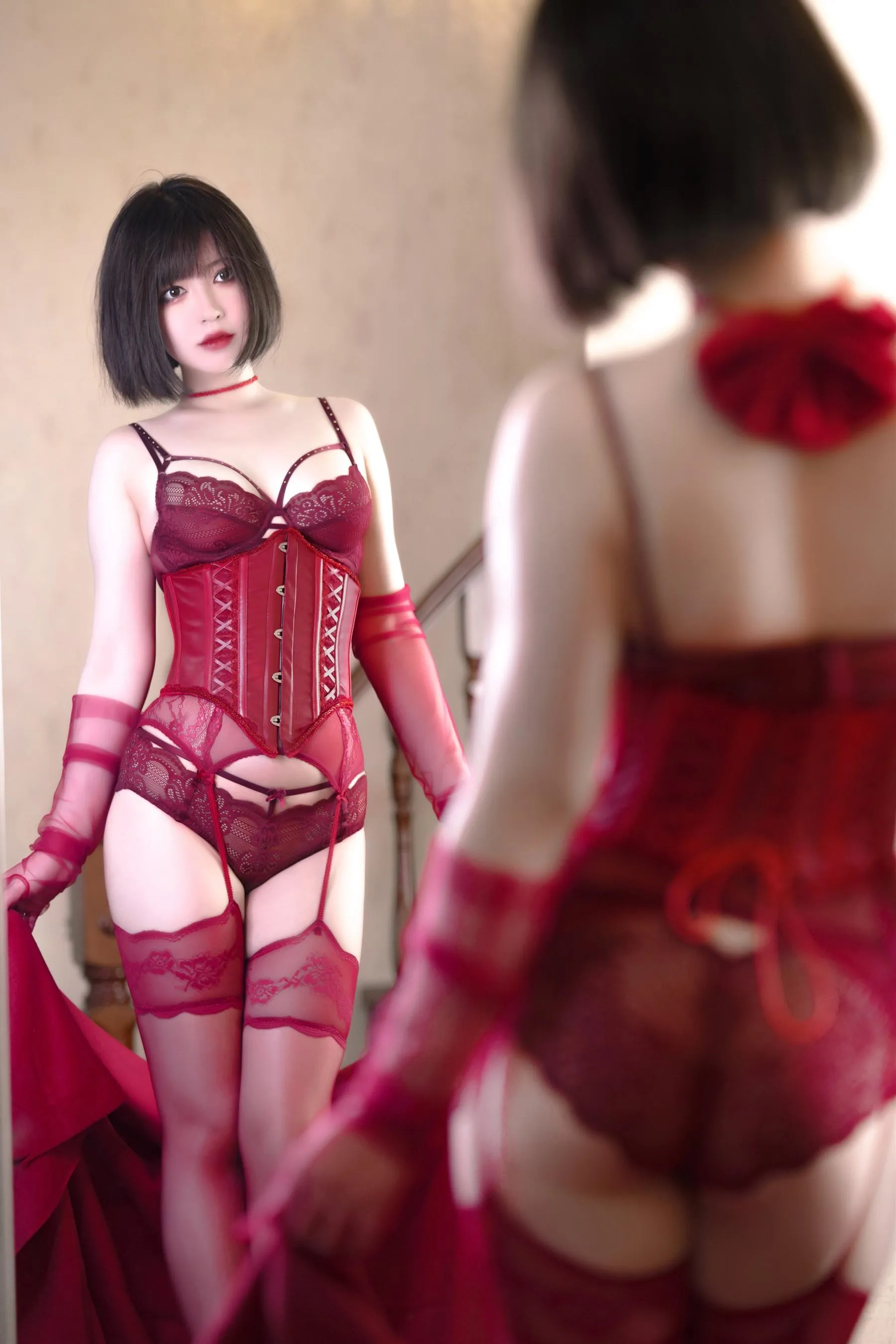 半半子 – NO.67 RED 赤紅 Vol.03 [57P]插图5
